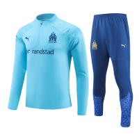 Marseille Soccer Zipper Sweatshirt + Pants Replica Blue 2023/24 Youth