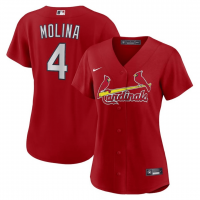 St. Louis Cardinals Alternate Replica Player Jersey Red 2023/24 Womens (Yadier Molina #4)