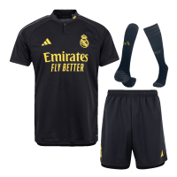 Real Madrid Soccer Whole Kit Jersey + Short + Socks Replica Third Away 2023/24 Mens