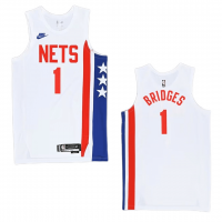 Brooklyn Nets Swingman Jersey - Classic Edition White 2023 Mens (Mikal Bridges #1)