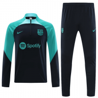 Barcelona Soccer Sweatshirt + Pants Replica Navy Zipper 2023/24 Mens