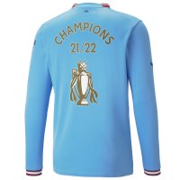 Manchester City Home Soccer Jersey Replica Mens 2022/23 (Champions 21/22 Long Sleeve)