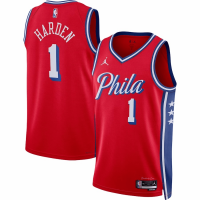 Philadelphia 76ers Swingman Jersey - Statement Edition Brand Red 2022/23 Mens (James Harden #1)