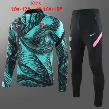 2020/21 Barcelona Green Kids Soccer Training Suit
