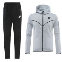 Customize Hoodie Soccer Jacket + Pants Replica Gray 2021/22