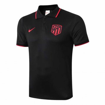 2019/20 Atletico Madrid Black Mens Soccer Polo Jersey