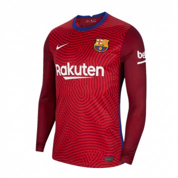2020/21 Barcelona Goalkeeper Red Mens Soccer Jersey Replica [42313006]
