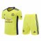 2020/21 Manchester United Goalkeeper Yellow Mens Soccer Jersey Replica + Shorts Set