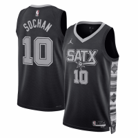 San Antonio Spurs Swingman Jersey - Statement Edition Brand Black 2022/23 Mens (Jeremy Sochan #10)