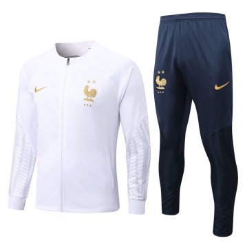 France White Soccer Jacket + Pants Replica Mens 2022