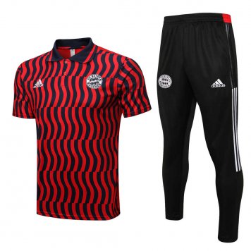 Bayern Munich Soccer Polo + Pants Replica Red 2022/23 Mens