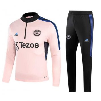 Manchester United Soccer Training Suit Replica Pink 2022/23 Mens