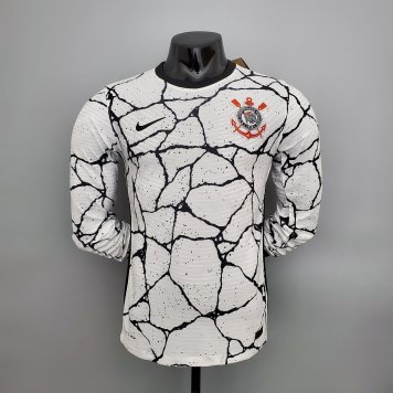 Corinthians Soccer Jersey Replica Home Long Sleeve Mens 2021/22 (Player Version)