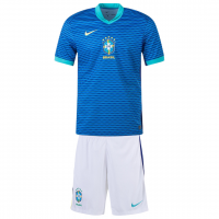 Brazil Soccer Jersey + Short Replica Away Copa America 2024 Youth