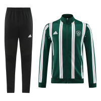 Manchester United Soccer Jacket + Pants Replica Green&White 2023/24 Mens