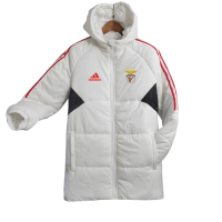 Benfica Cotton Winter Soccer Jacket White 2023/24 Mens