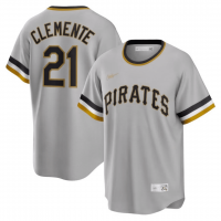 Pittsburgh Pirates Road Cooperstown Collection Player Jersey Gray 2023/24 Mens (Roberto Clemente #21)
