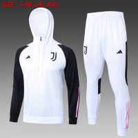 Juventus Soccer Sweatshirt + Pants Replica White 2023/24 Youth (Hoodie)