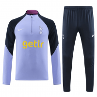 Tottenham Hotspur Soccer Sweatshirt + Pants Replica Purple Zipper 2023/24 Mens