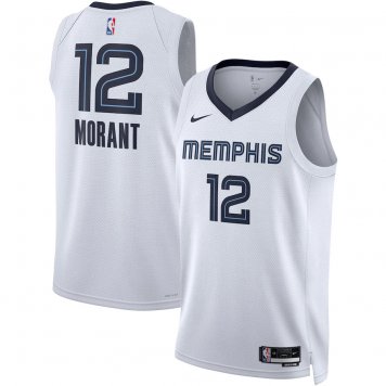 Memphis Grizzlies Swingman Jersey Association Edition White 2022/23 Men's (MORANT #12)