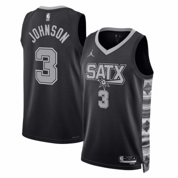 San Antonio Spurs Swingman Jersey - Statement Edition Brand Black 2022/23 Mens (Keldon Johnson #3)