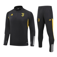 Juventus Soccer Zipper Sweatshirt + Pants Replica Black 2023/24 Mens