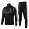2019/20 Juventus High Neck Black Mens Soccer Training Suit(Jacket + Pants)