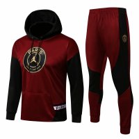 PSG x JORDAN Soccer Training Suit Sweatshirt + Pants Hoodie Burgundy Mens 2021/22