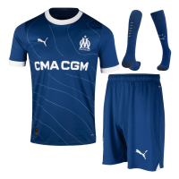 Marseille Soccer Whole Kit Jersey + Short + Socks Replica Away 2023/24 Mens