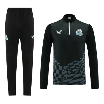 Newcastle United Soccer Zipper Sweatshirt + Pants Replica Black 2023/24 Mens