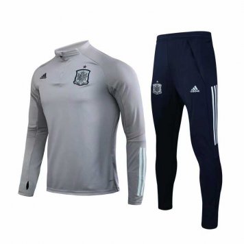 2019/20 Spain Grey Mens Soccer Training Suit(Sweater + Pants) [47012415]
