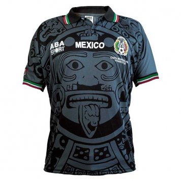 1998 Mexico Away Retro Black Mens Soccer Jersey Replica