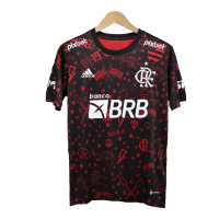 CR Flamengo Soccer Training Jersey Replica Red 2023/24 Mens (Pre Match)