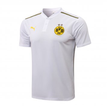 Borussia Dortmund Soccer Polo Jersey Replica White Mens 2021/22