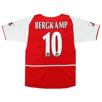 Arsenal Soccer Jersey Replica Home 2002/2004 Mens (Retro Bergkamp #10)
