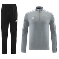 Customize Zipper Soccer Sweatshirt + Pants Replica Gray 2021/22