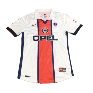 98/99 PSG Away White Retro Soccer Jersey Replica Mens [2020127740]