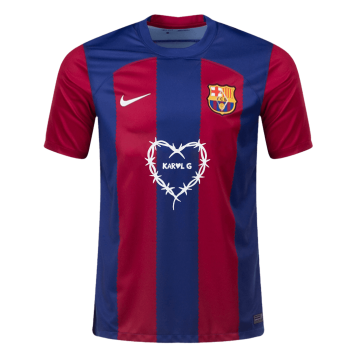 Barcelona Soccer Jersey Replica X Karol G 2023/24 Mens
