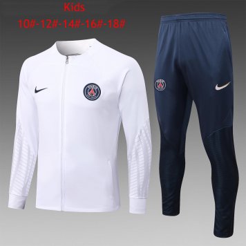 PSG Soccer Training Suit Jacket + Pants White 2022/23 Youth