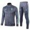 2019/20 Juventus High Neck Grey Mens Soccer Training Suit(Jacket + Pants)