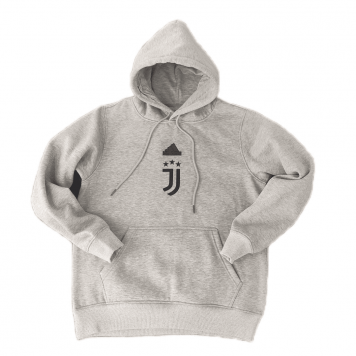 Juventus Soccer Sweatshirt Replica Gray 2023/24 Mens (Hoodie)