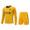 2020/21 Liverpool Goalkeeper Yellow Long Sleeve Mens Soccer Jersey Replica + Shorts Set