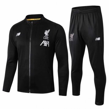 2019/20 Liverpool Black Mens Soccer Training Suit(Jacket + Pants)
