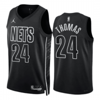 Brooklyn Nets Swingman Jersey - Statement Edition Black Brand 2023 Mens (Com Thomas #24)