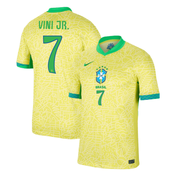 Brazil Soccer Jersey Replica Home Copa America 2024 Mens (VINI JR. #7)
