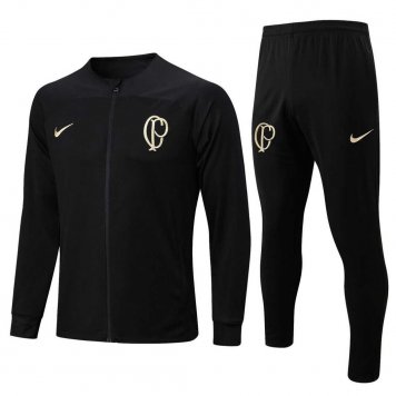 Corinthians Soccer Jacket + Pants Replica Black 2023/24 Mens