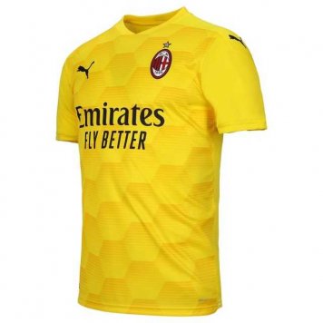 2020/21 AC Milan Goalkeeper Yellow Mens Soccer Jersey Replica