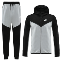 Customize Hoodie Soccer Jacket + Pants Replica Gray&Black 2022