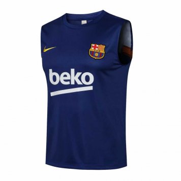 2021/22 Barcelona Navy Soccer Singlet Jersey Mens