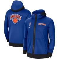 New York Knicks Jacket Hoodie Blue Authentic Showtime Performance Full-Zip Mens 2021/22
